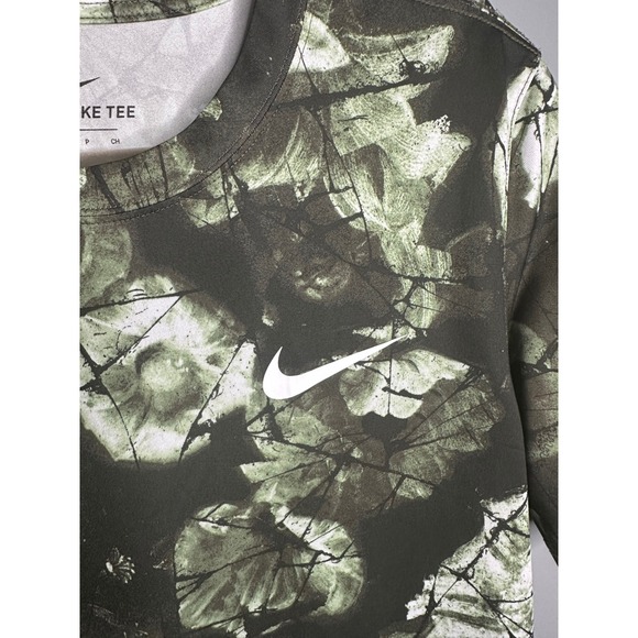 Nike The Nike‎ Tee Floral Print Training T-Shirt Men's Small Green - Picture 3 of 8